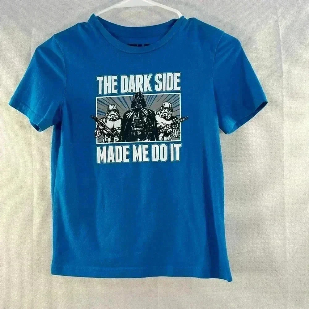 Star Wars “The Dark Side Made Me Do It”  Graphic T-Shirt Boys Size 7